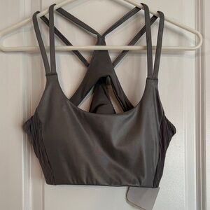 Fabletics Charcoal Strappy sports bra